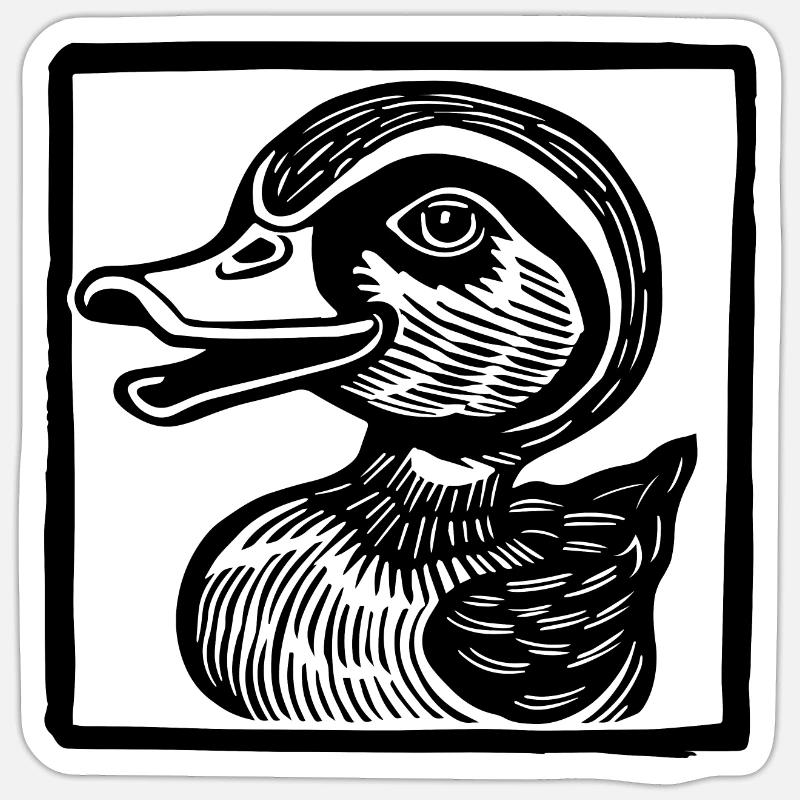 Duck Ducks - Sticker size S (10 x 10 cm) - white matte