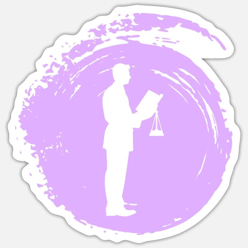 Richter Behandlung - Sticker Größe S (10 x 10 cm) - Mattweiß