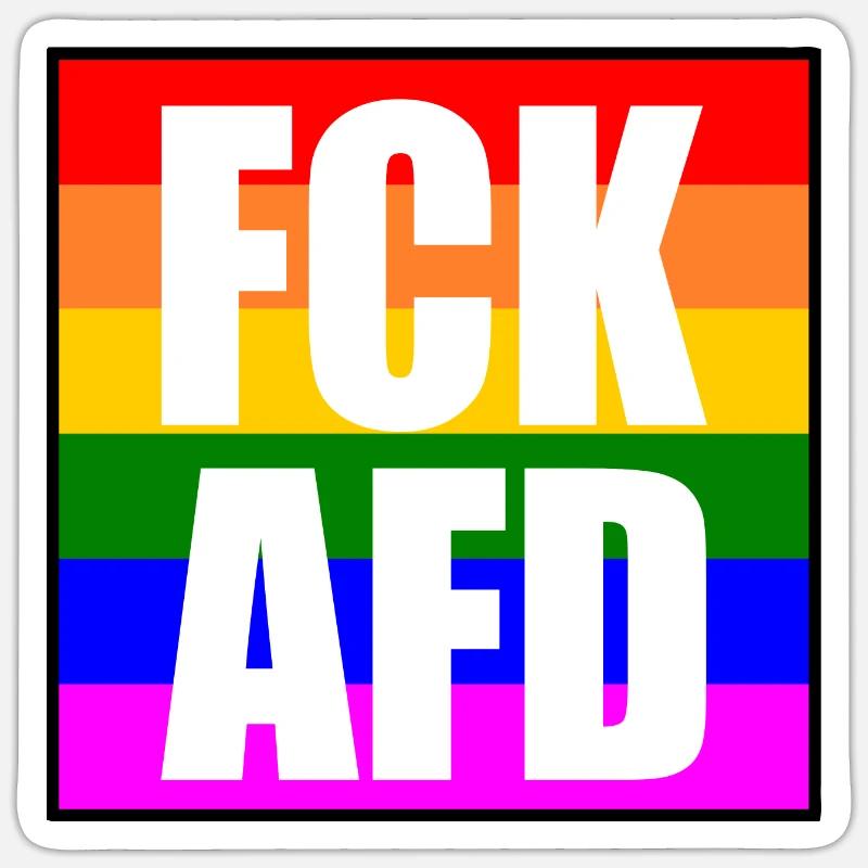 Fck afd - Sticker size S (10 x 10 cm) - white matte