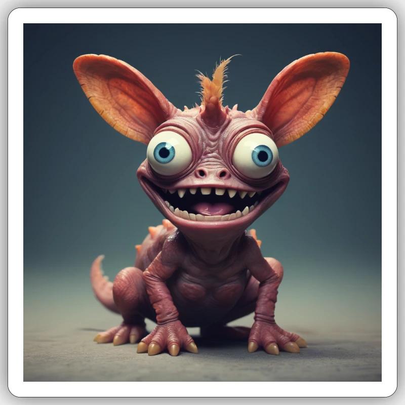 Créature joyeuse Sticker taille S (10 x 10 cm)