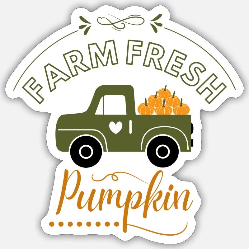 J’adore Pumpkin Sticker taille S (10 x 10 cm)