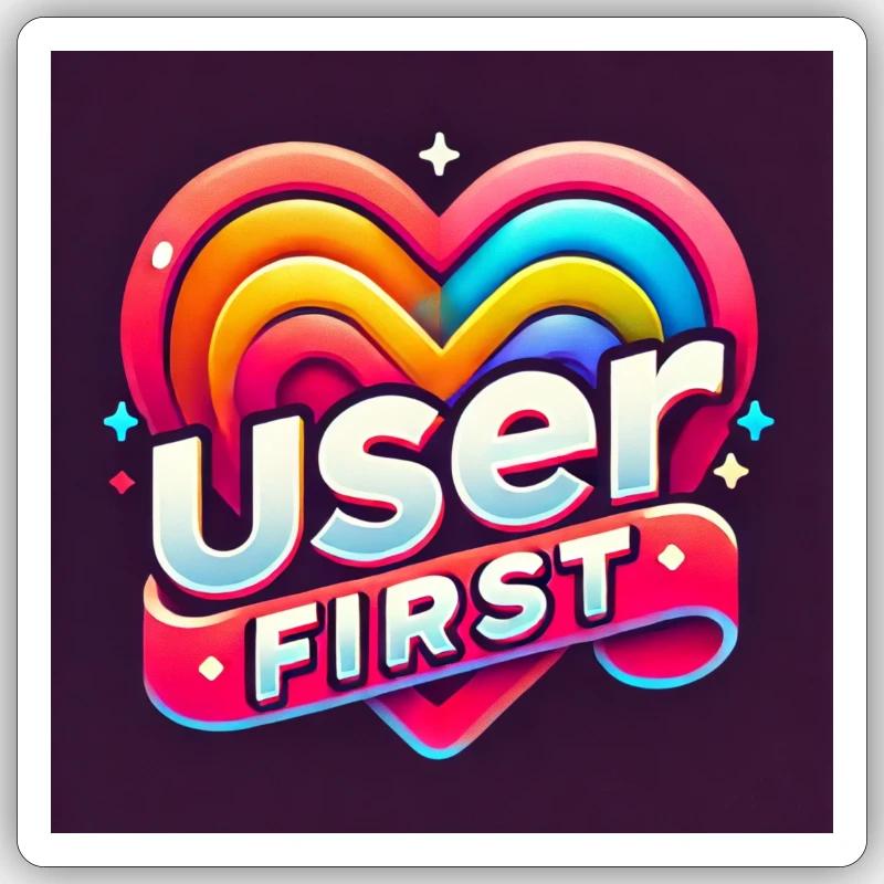 User First - Sticker Größe S (10 x 10 cm) - Mattweiß