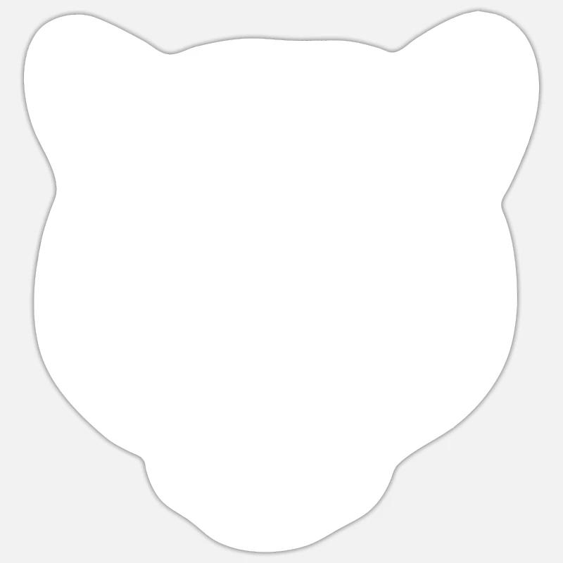 Panthère - Sticker taille S (10 x 10 cm) - blanc mat