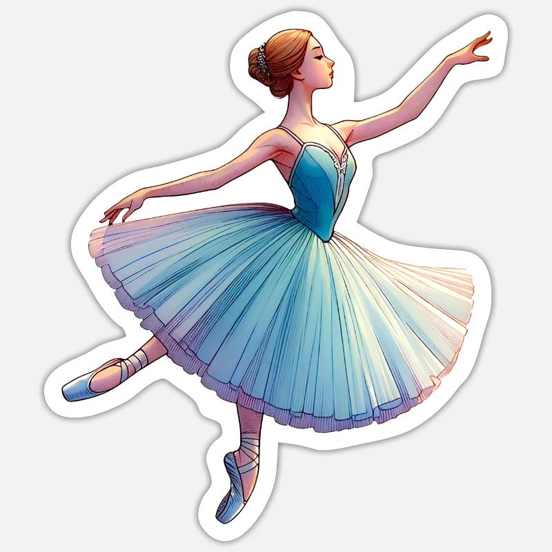 Dance Classic Lune - Sticker taille S (10 x 10 cm) - blanc mat