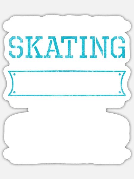 Eisläufer Eisbahn Kälte Eistanz - Sticker Größe S (10 x 10 cm) - Mattweiß