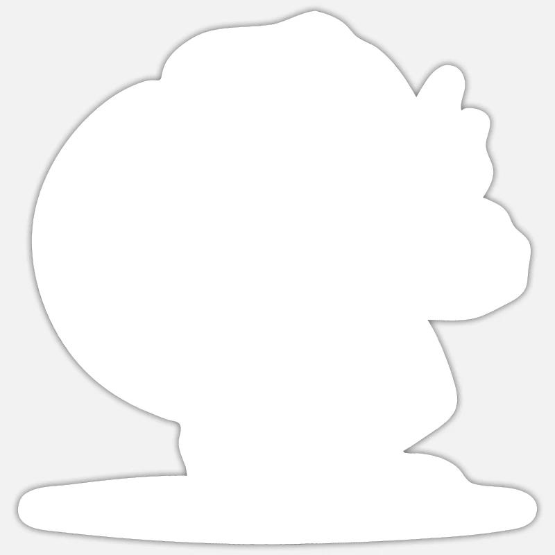 Morgenmuffel Dinosaurier mit Kaffeetasse - Sticker Größe S (10 x 10 cm) - Mattweiß