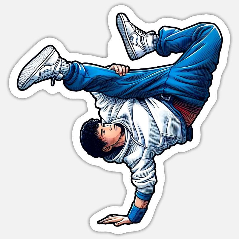 Breakdancer - Breakdance Fans - Sticker size S (10 x 10 cm) - white matte