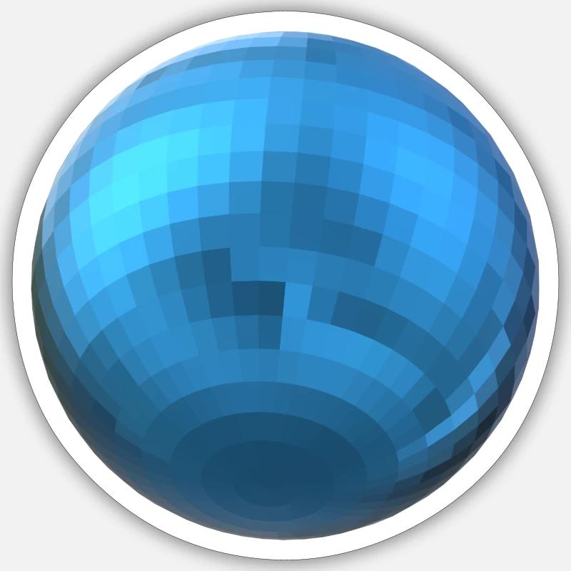 Sphère bleue Sticker taille S (10 x 10 cm)