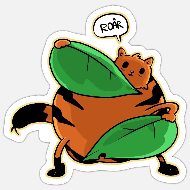 Roar 2 - Sticker taille S (10 x 10 cm) - blanc mat