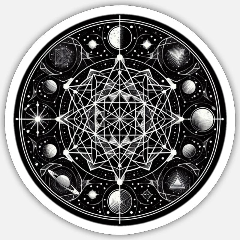 Celestial Geometry: Sacred Night Sky Sticker Größe S (10 x 10 cm)