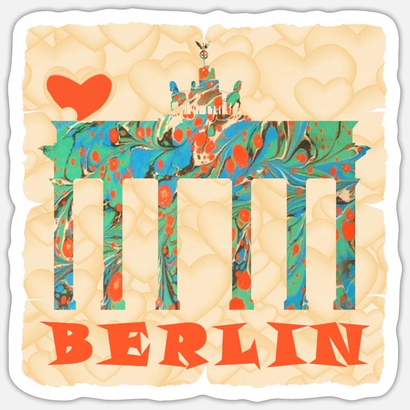 brandenburger tor e 4 Sticker Größe S (10 x 10 cm)