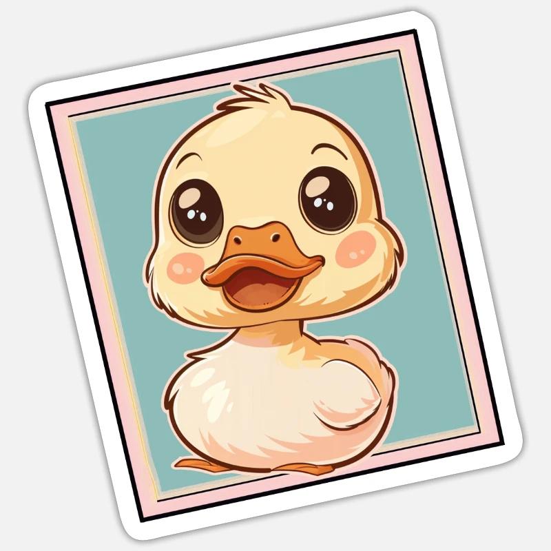 Entchen Schnabel Vogel Sticker Größe S (10 x 10 cm)