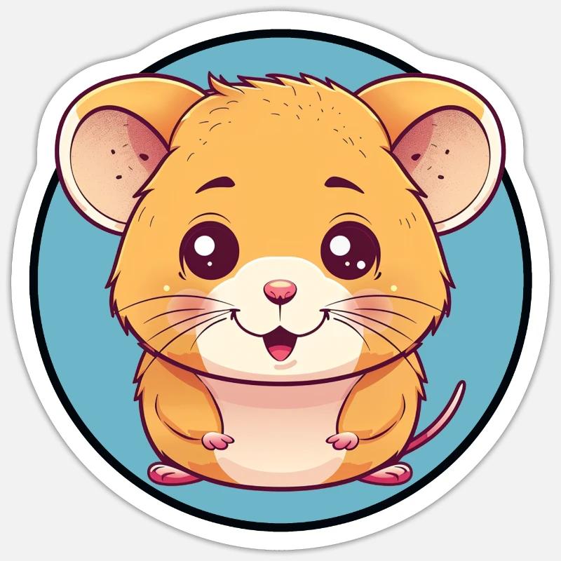 Mouse Mouse Teeth Sticker size S (10 x 10 cm)