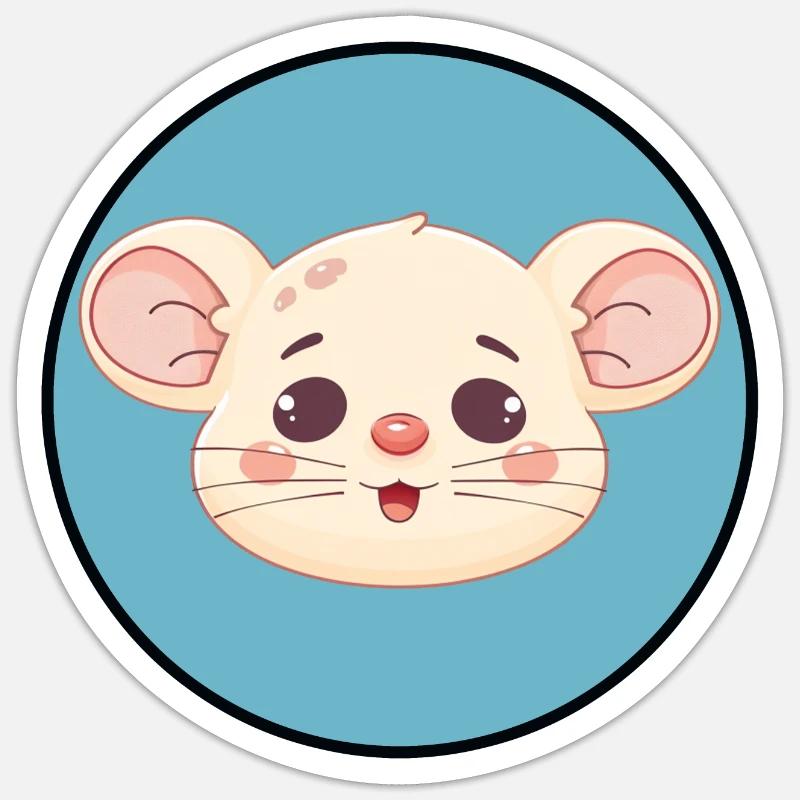 Mice Rat Mouse Teeth - Sticker size S (10 x 10 cm) - white matte