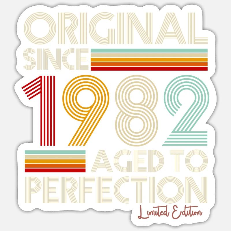 1982 - Sticker size S (10 x 10 cm) - white matte