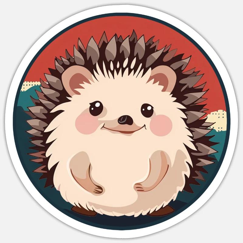 Igel Spitz Sticker Größe S (10 x 10 cm)