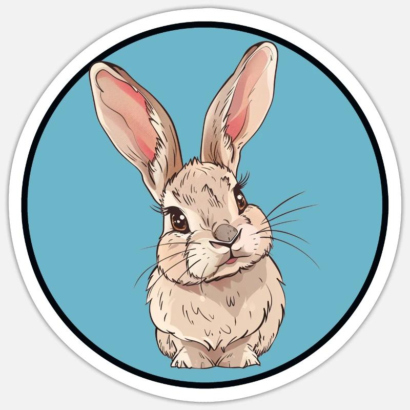 Hasenzahn Ostern Sticker Größe S (10 x 10 cm)