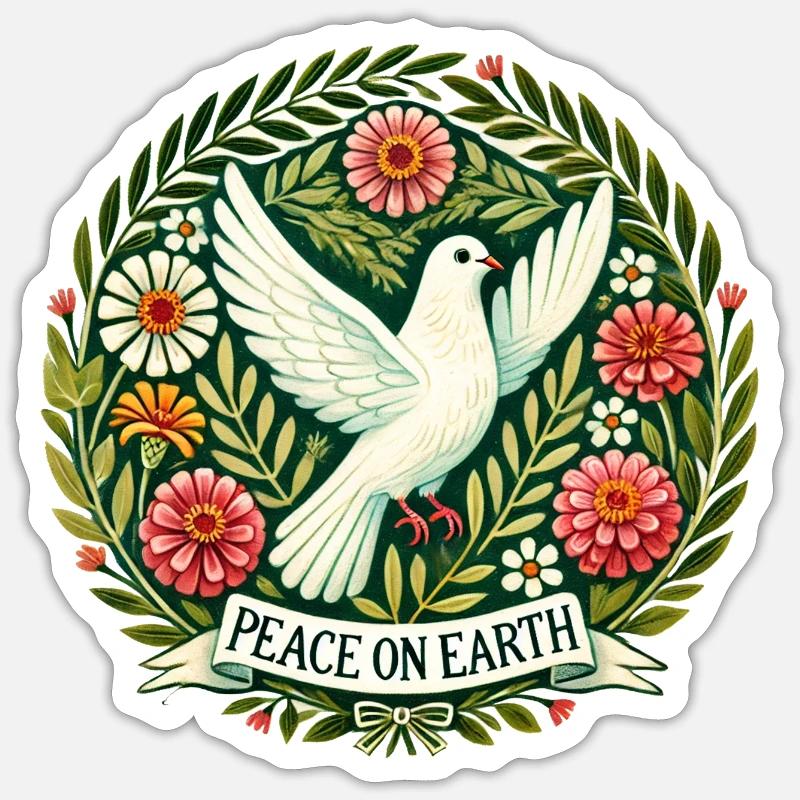 Friede auf Erden Sticker Größe S (10 x 10 cm)