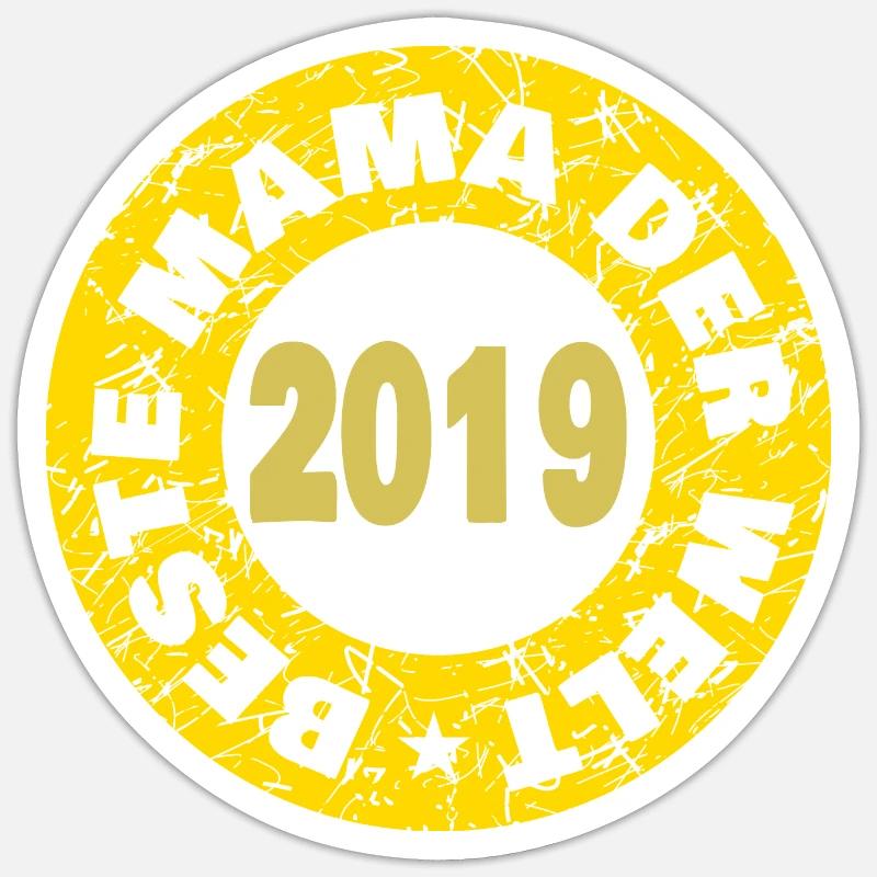 2019 - Sticker size S (10 x 10 cm) - white matte