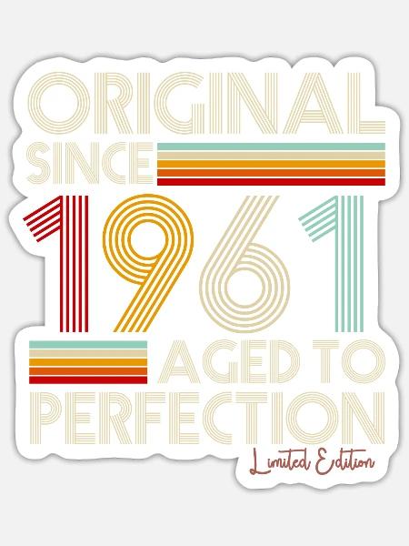 1961 - Sticker Größe S (10 x 10 cm) - Mattweiß