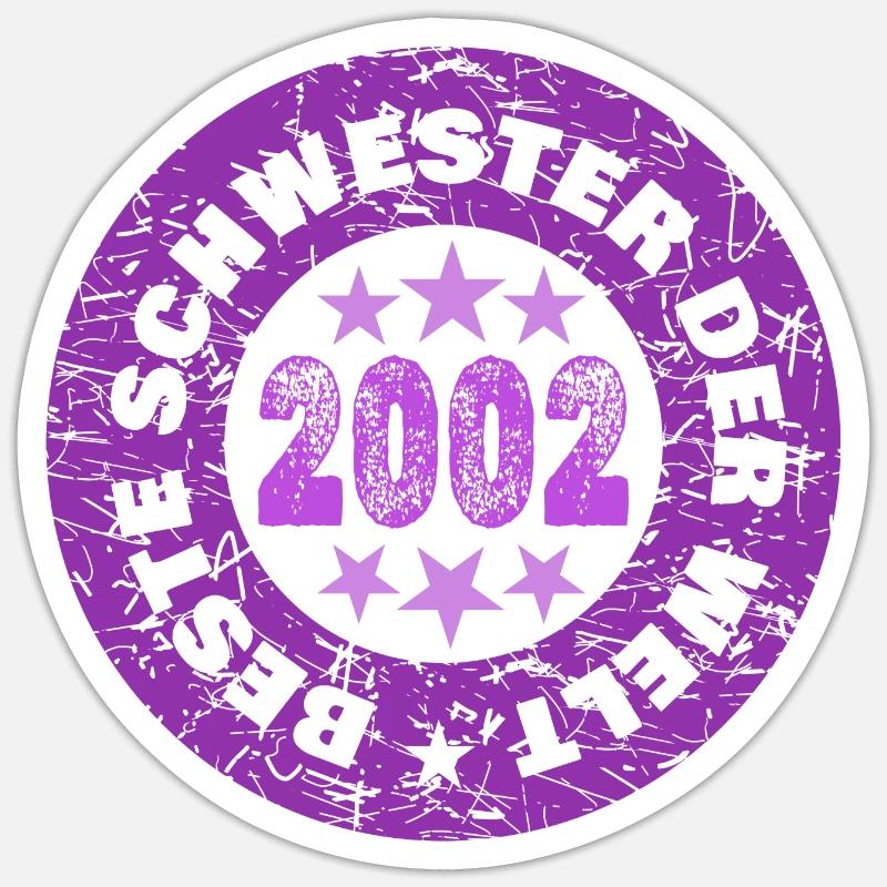 2002 - Sticker taille S (10 x 10 cm) - blanc mat