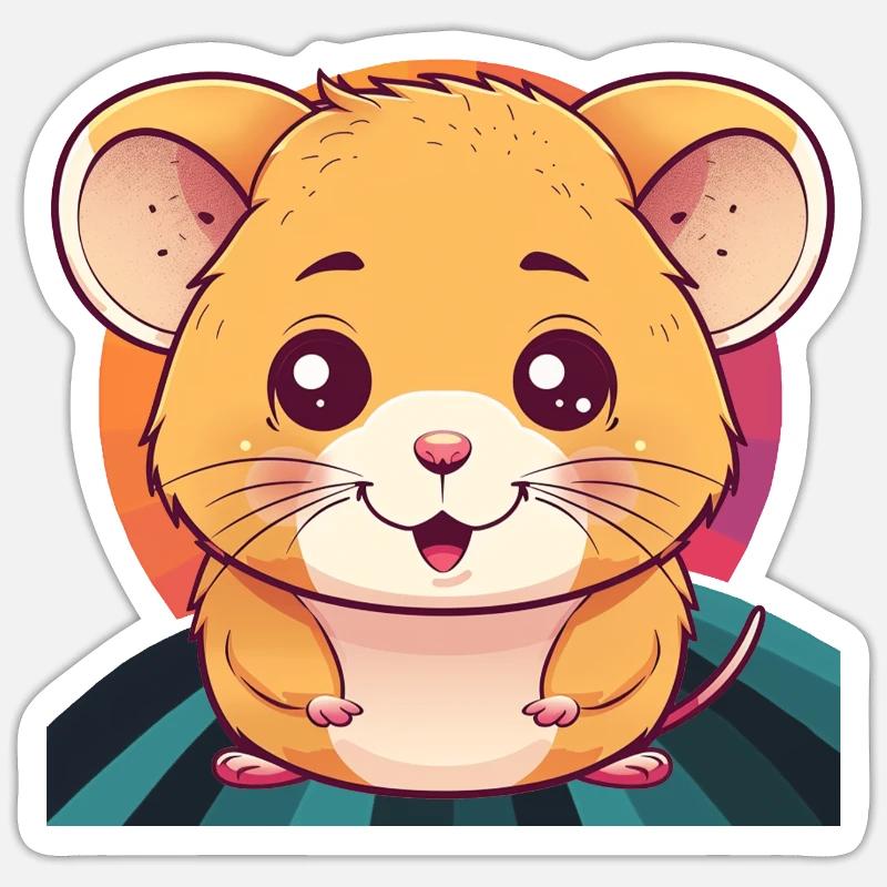 Maus Mäuse - Sticker Größe S (10 x 10 cm) - Mattweiß