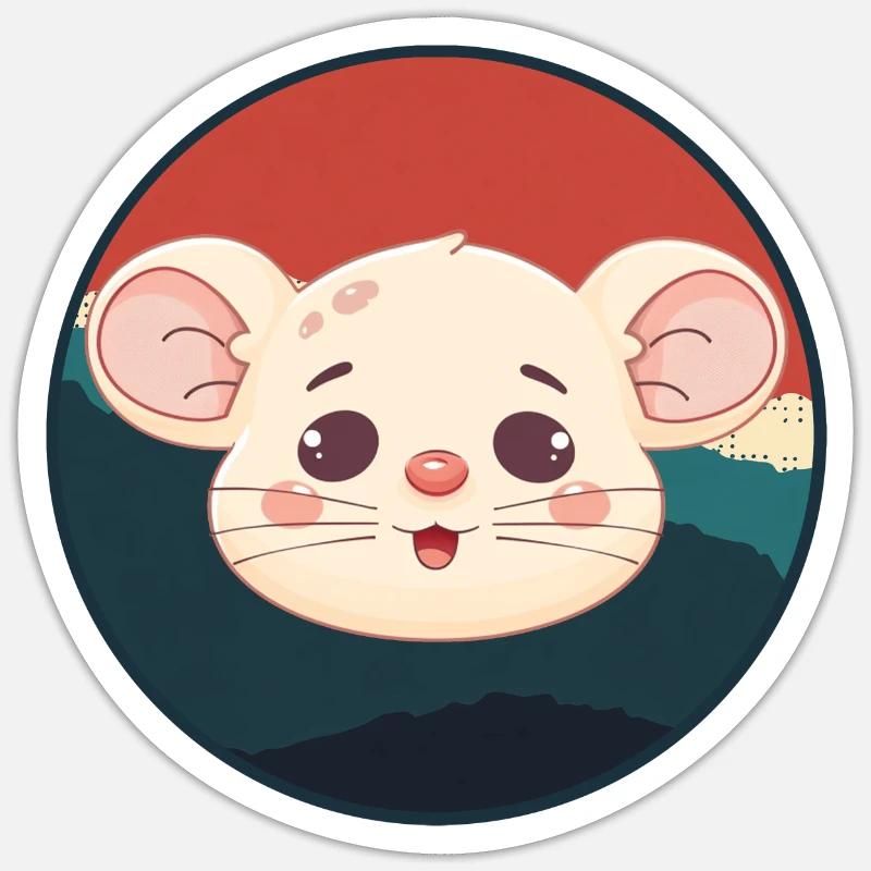 Mouse Rat Mouse Teeth Sticker size S (10 x 10 cm)
