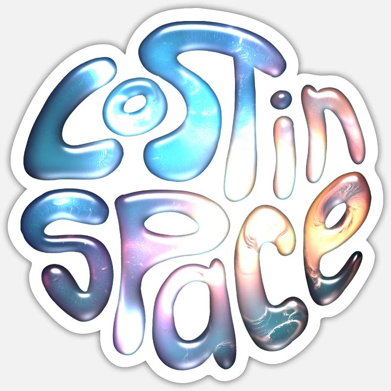 Lost in Space - Sticker size S (10 x 10 cm) - white matte