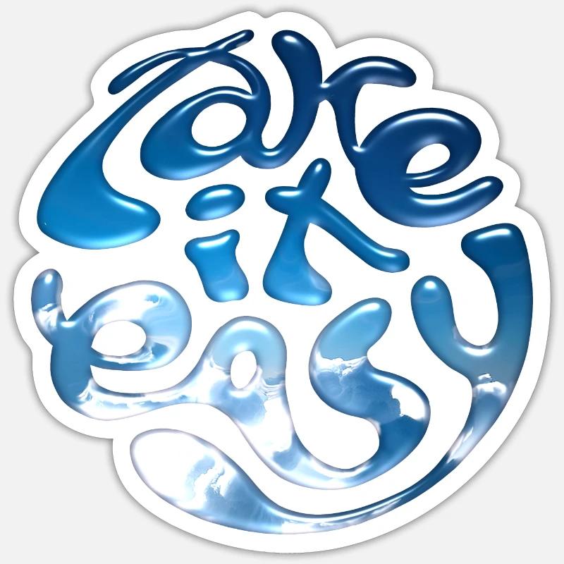 Take It Easy Sticker size S (10 x 10 cm)