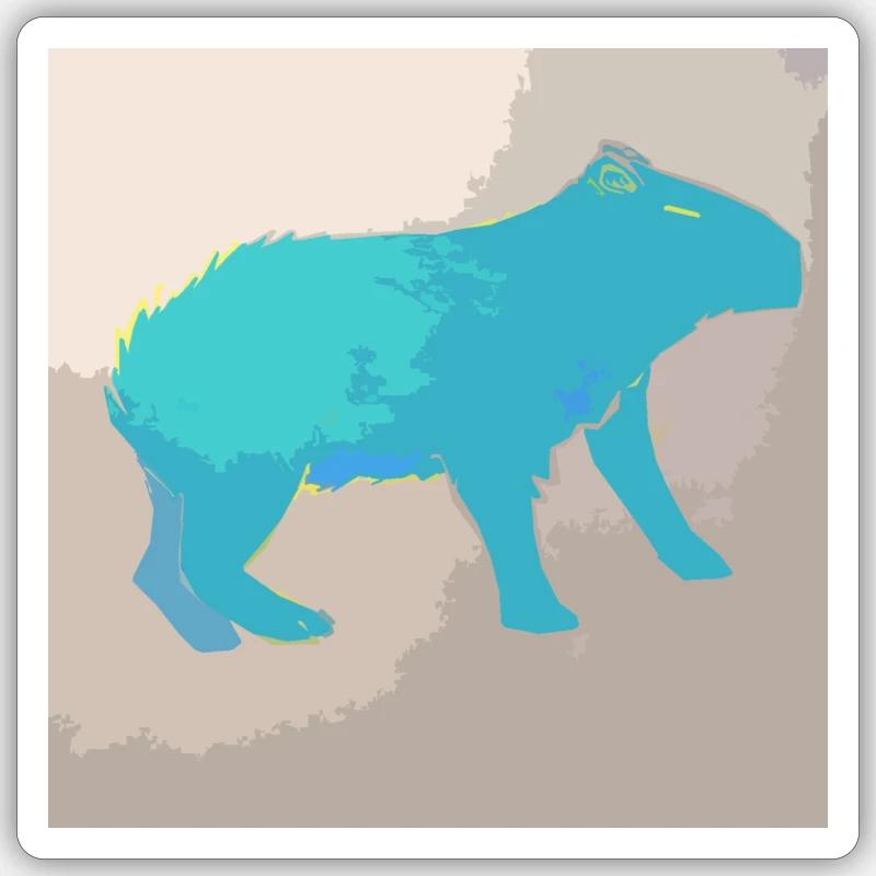 Strolling Capy Sticker size S (10 x 10 cm)