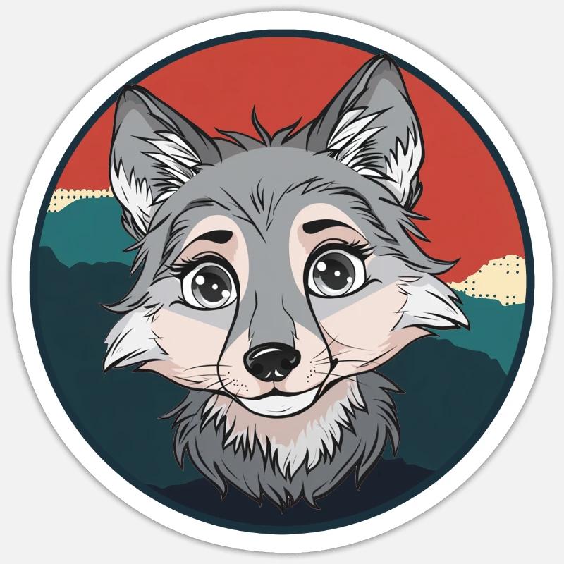 Wolves Wolf - Sticker size S (10 x 10 cm) - white matte