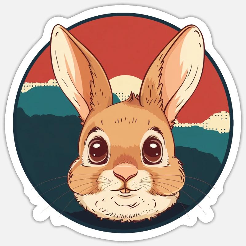 Rabbit Rabbit Tooth - Sticker size S (10 x 10 cm) - white matte
