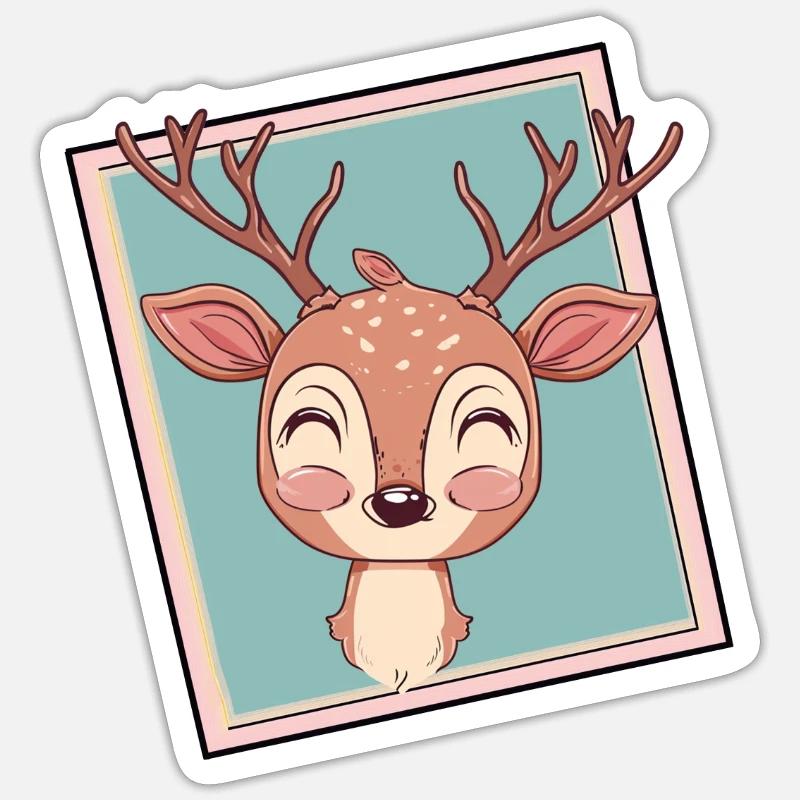 Deer Deer Moose - Sticker size S (10 x 10 cm) - white matte