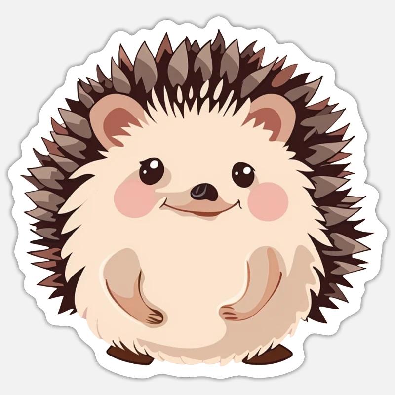 Spitz hérisson Sticker taille S (10 x 10 cm)