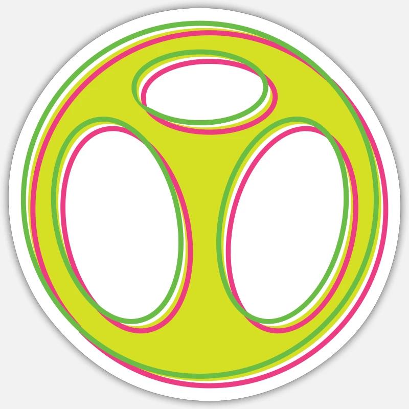 Peach Tubes Sticker size S (10 x 10 cm)