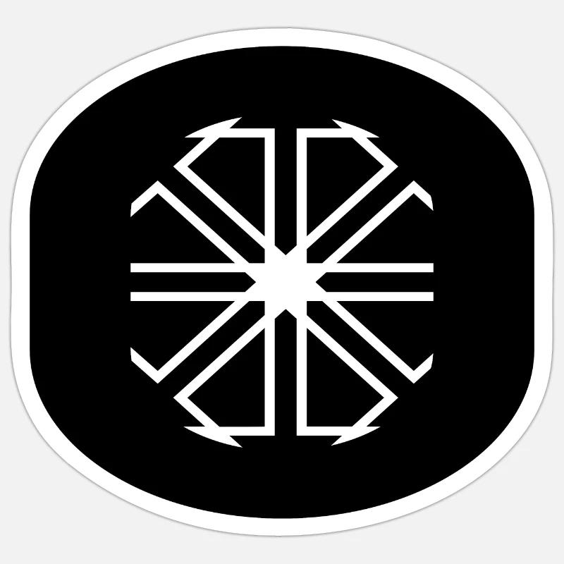 Circular-Decor - Sticker size S (10 x 10 cm) - white matte