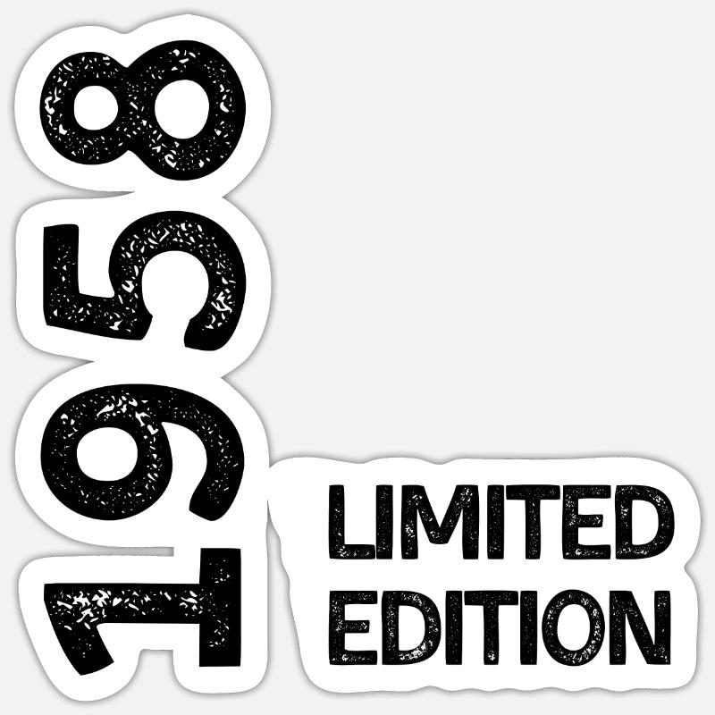 1958 Limitierte Auflage - Sticker Größe S (10 x 10 cm) - Mattweiß