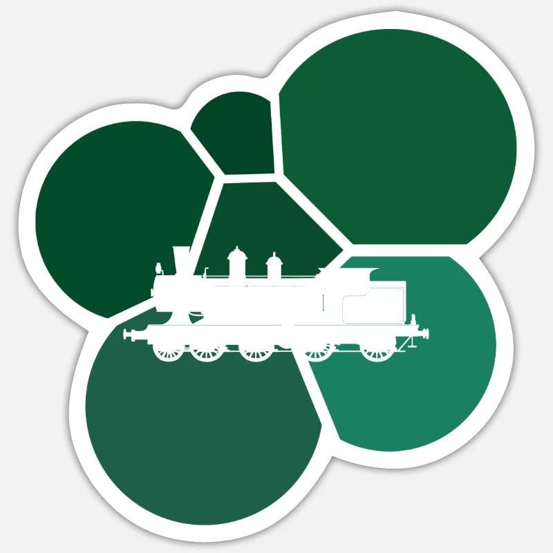 Dampflok Eisenbahn Sticker Größe S (10 x 10 cm)