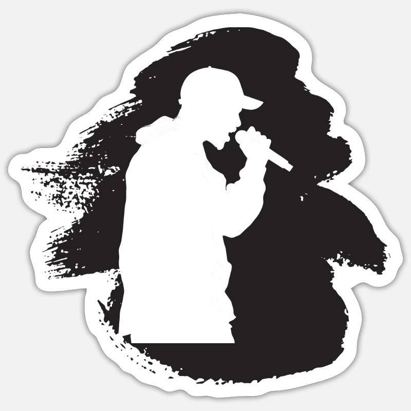 Rap MC - Sticker size S (10 x 10 cm) - white matte