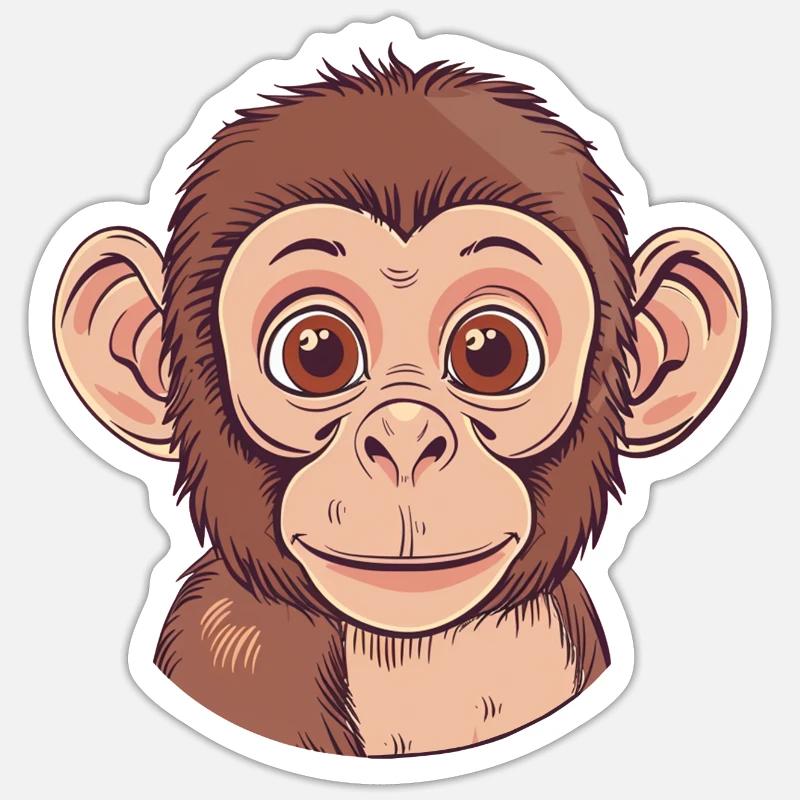 Monkey Wilderness Sticker size S (10 x 10 cm)