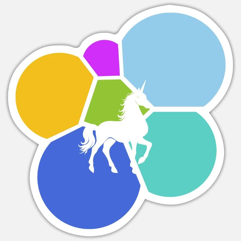 Fable Pony Mythical - Sticker size S (10 x 10 cm) - white matte