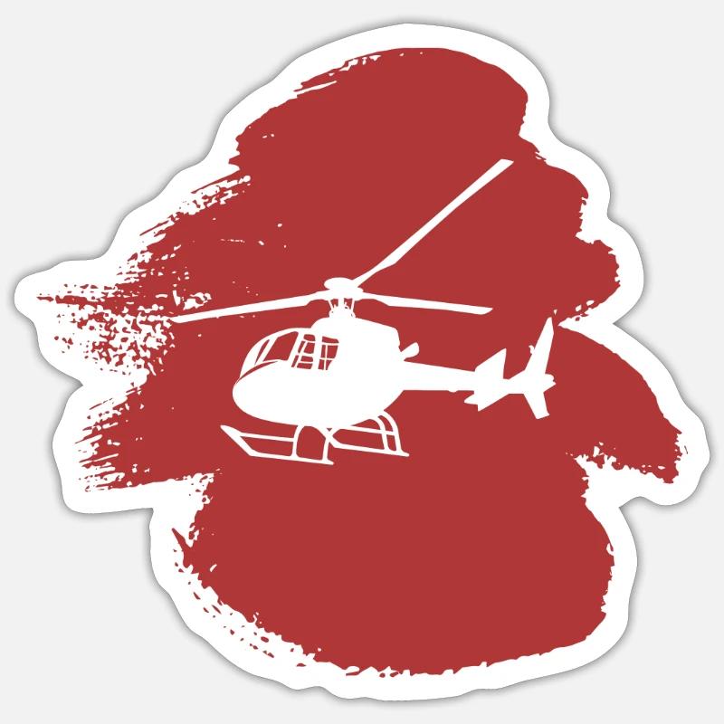 Helicopter Pilot Heli Sticker size S (10 x 10 cm)