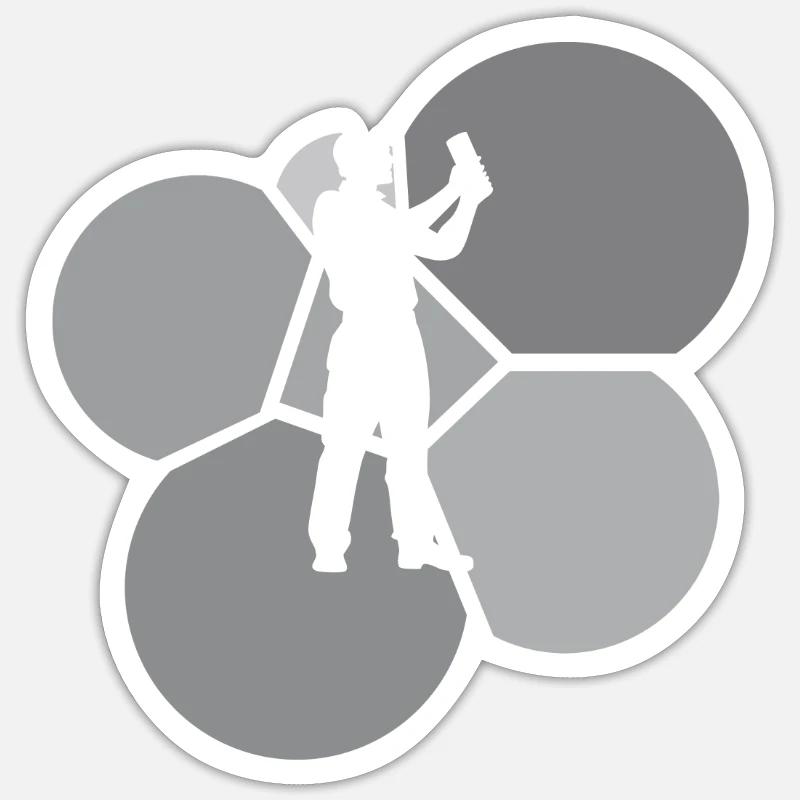 Bistro Cocktail Bartender - Sticker size S (10 x 10 cm) - white matte