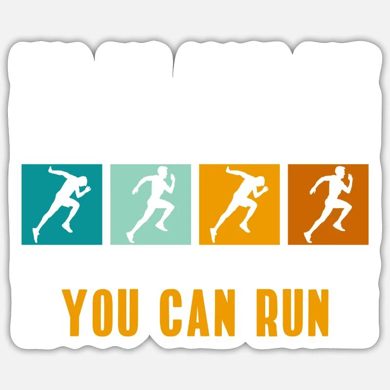 Marathon runner sprinter Sticker size S (10 x 10 cm)