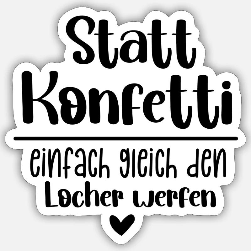 Lancer de confettis de perforation Sticker taille S (10 x 10 cm)
