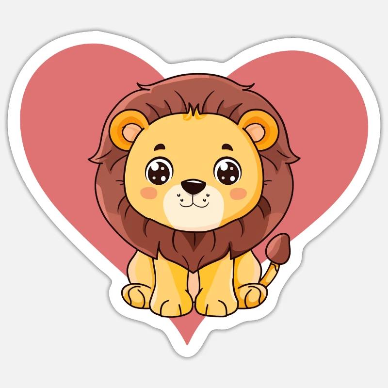 Loewe Lioness - Sticker size S (10 x 10 cm) - white matte