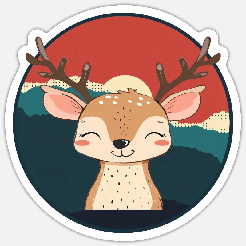 Deer Moose Deer Sticker size S (10 x 10 cm)