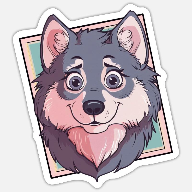 Wolves Werewolf Pack - Sticker size S (10 x 10 cm) - white matte