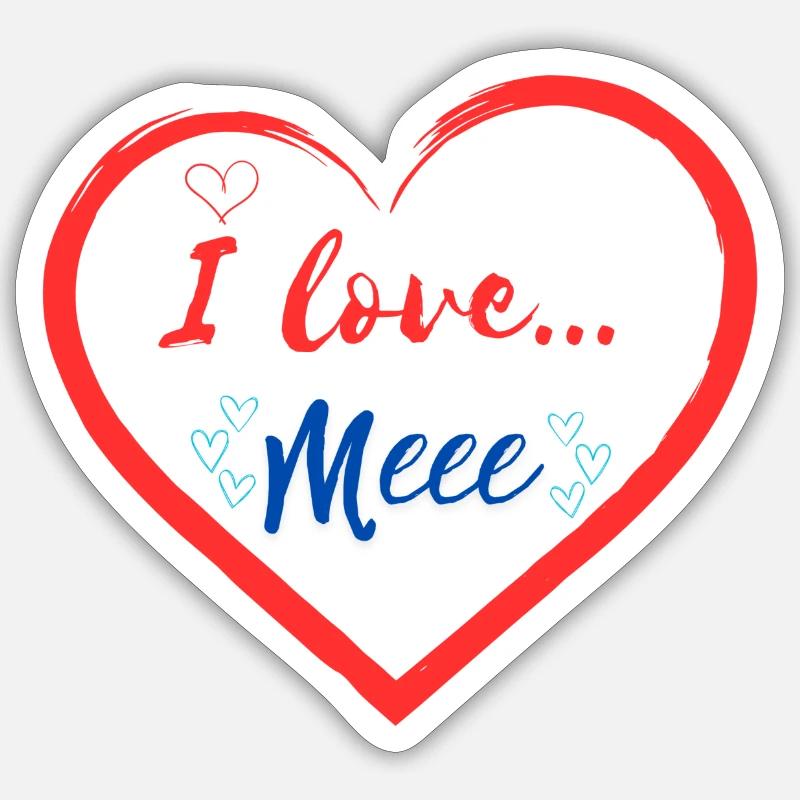 Je m’aime - Sticker taille S (10 x 10 cm) - blanc mat