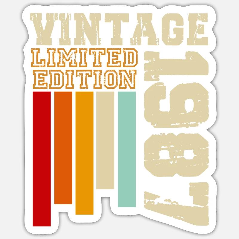 1987 - Sticker size S (10 x 10 cm) - white matte